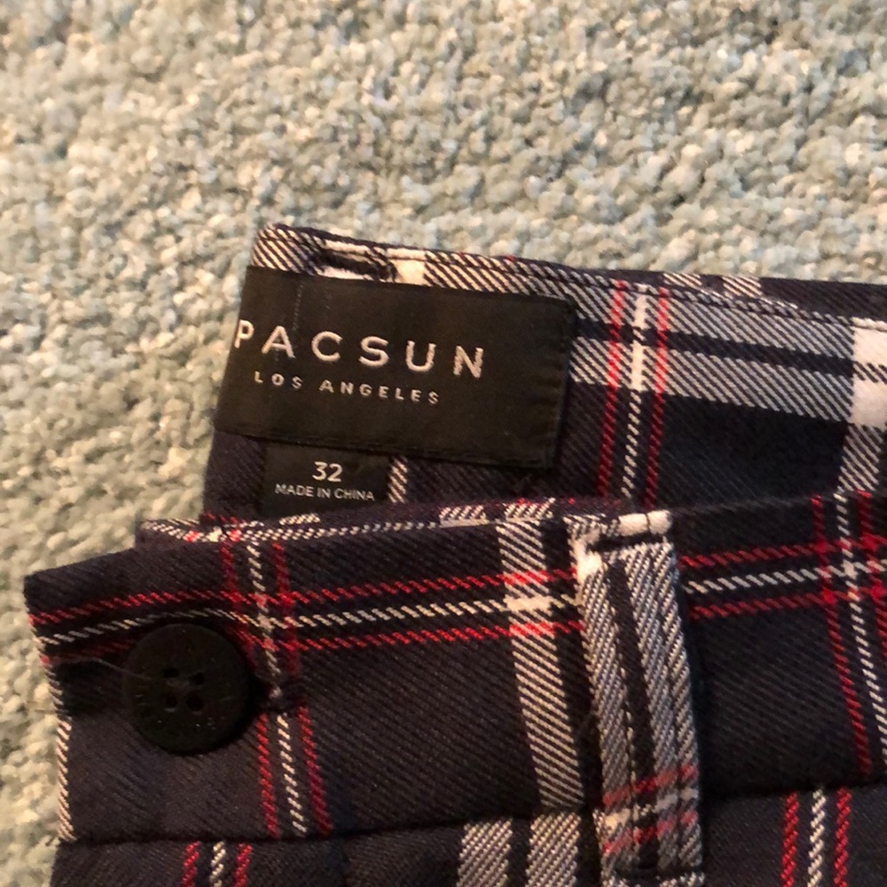 Pacsun navy blue, plaid pants